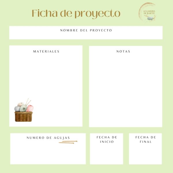 Fichas de organización de proyectos